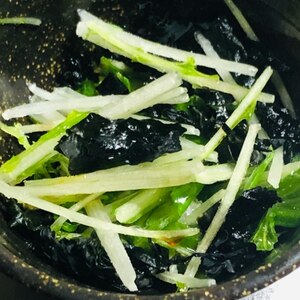 わかめと水菜のおひたし